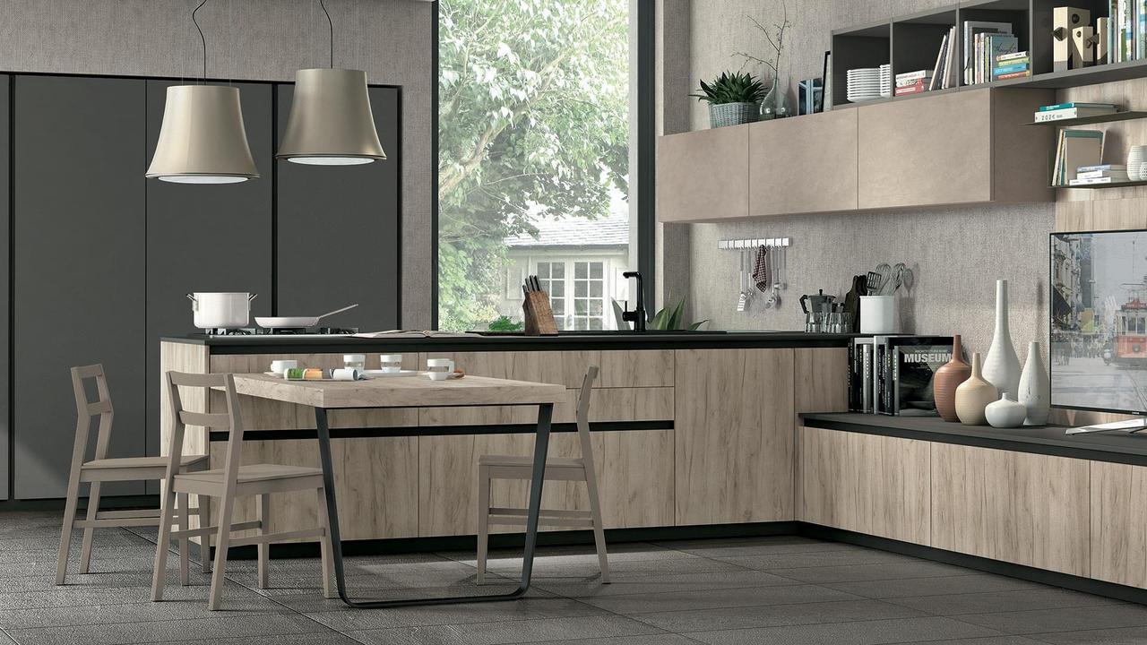 Кухня на заказ BLUM-054 краска по RAL каталогу