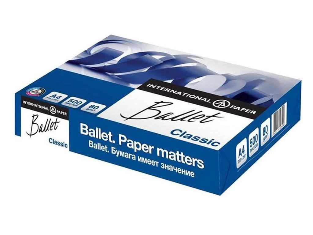 Бумага офисная Ballet Classic, А4, 80г/м2, 500 л