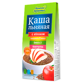 Каша льняная с яблоком