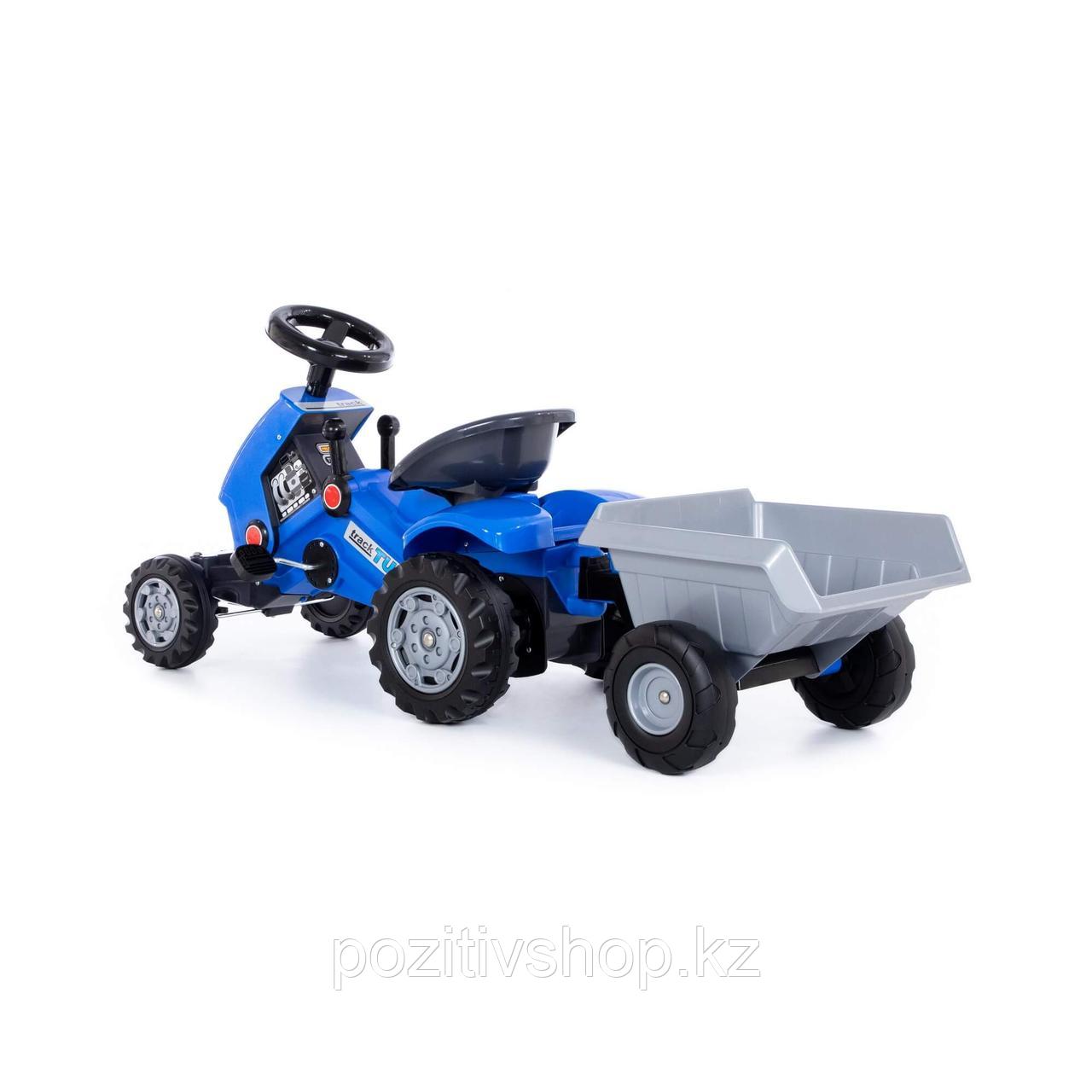 Детский педальный трактор Полесье Turbo-2 Синий - фото 2 - id-p95542060