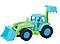 №9948 трактор без ковшей 21см (зелено голубой), фото 2