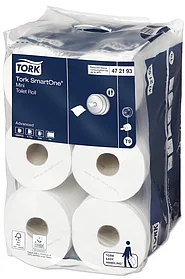 Tork SmartOne  туалетная бумага в мини-рулонах 2-х слойная,112м