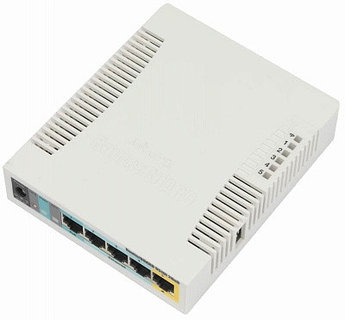 Wi-Fi точка доступа MikroTik RB951Ui-2HnD  RouterBOARD 5UTP 100Mbps, 802.11b/g/n, 1xUSB, PoE