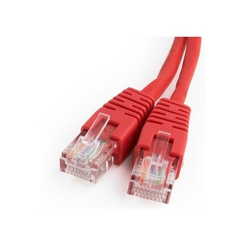 Patch cord RJ-45 5е cat Cablexpert PP12-0.5M/R, UTP, 0.5m, Red - фото 1 - id-p95547120