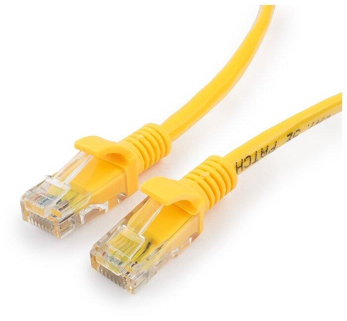 Patch cord RJ-45 5е cat Cablexpert PP12-1M/Y, UTP, 1m, Yellow - фото 1 - id-p95547216