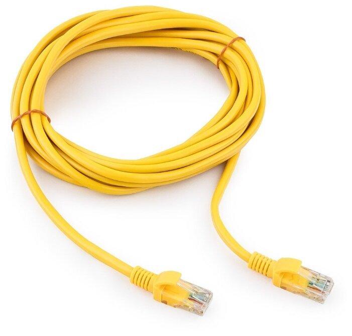 Patch cord RJ-45 5е cat Cablexpert PP12-1M/Y, UTP, 1m, Yellow - фото 2 - id-p95547216