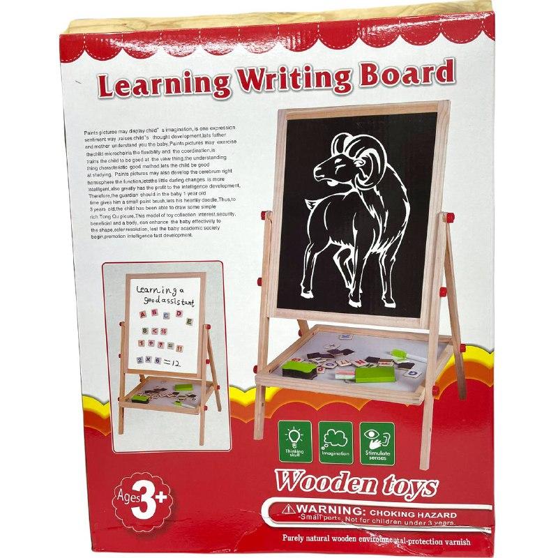 666-A7 Доска деревянная Learning Writing board двухсторонняя магнитная 45*36
