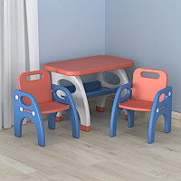 Детский стол и два стульчика Suplayer красно-синий