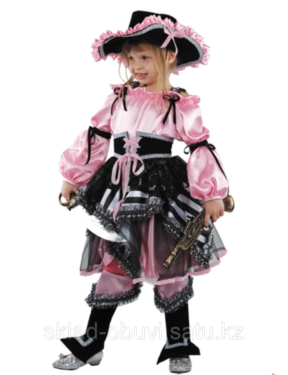 Карнавальный костюм пиратки розовый - фото 1 - id-p95551150