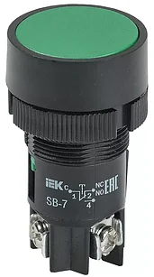 Кнопка SB-7 "ПУСК" (зеленая Ø22мм) IEK (10/500)