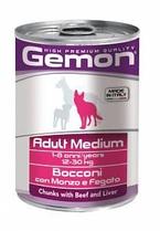 Gemon Dog Chunkies Medium Adult Beef & Liver Кусочки с говядиной и печенью для взрослых собак средних пород