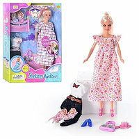 Кукла Барби Defa Lucy, арт. 8009 (29см) беременная (съемный живот) + 2 ребенка