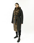 Женское пальто "UM&H48-49315" коричневого цвета