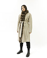 Женское пальто "UM&H 75173-coat-beige52" бежевое, фото 1