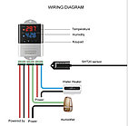 Регулятор температуры и влажности DTC3200 с датчиком, -40°C +120°C, влажность 0-100%RH, 110 ~ 230V