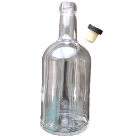 Бутылка стеклянная "Домашняя" 1 л с пробкой
