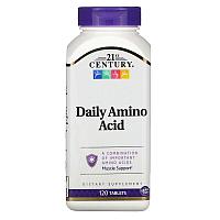 Аминокислоты для ежедневного приема, Daily amino acid, 120 таблеток, 21st Century