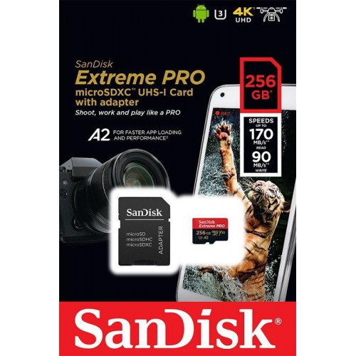 Карта памяти SanDisk Extrime Pro micro SDXC UHS-l 256GB - фото 1 - id-p95577851