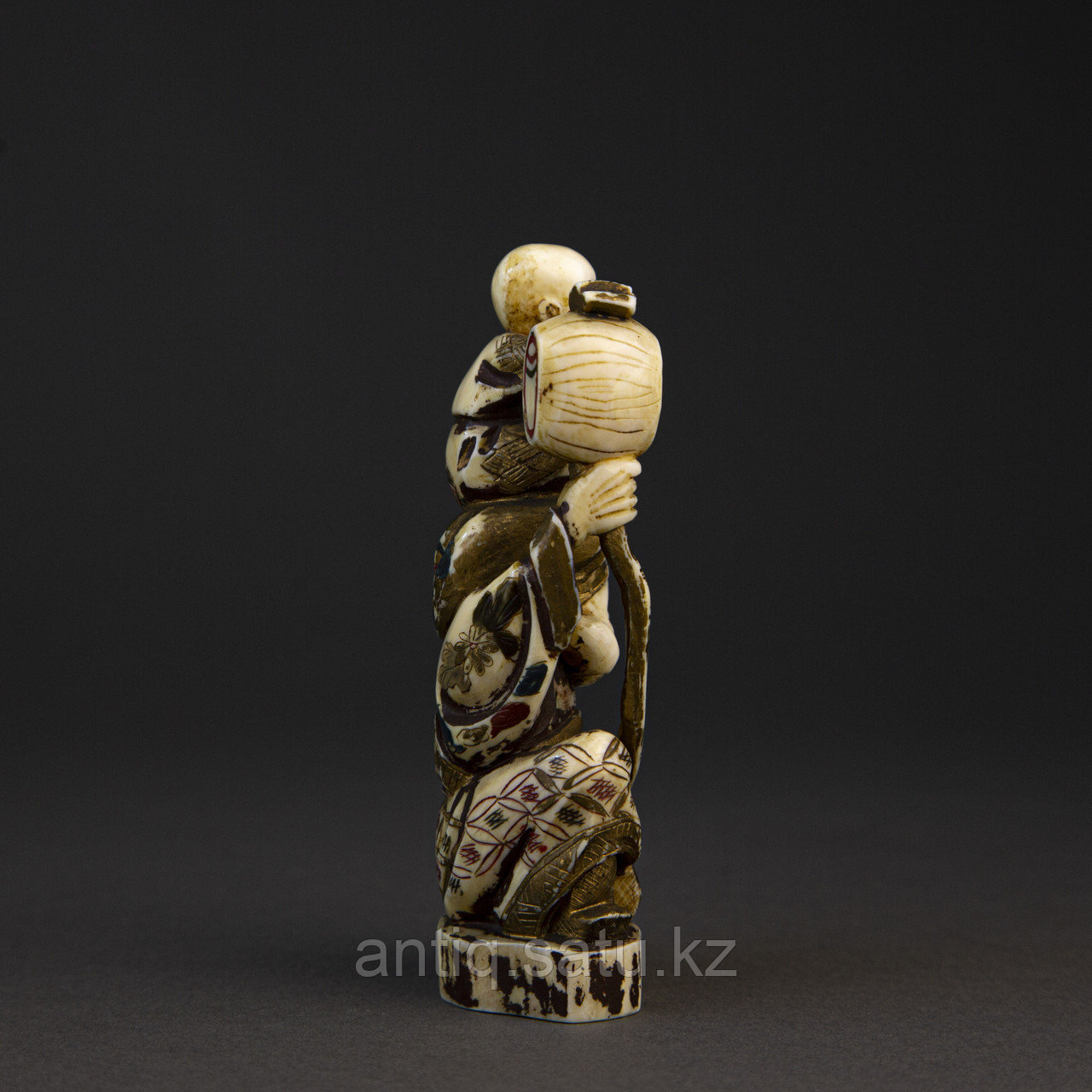 Окимоно «Дайкоку с карако». символ - удачи, счастье и процветания Япония, начало ХХ века Слоновая кость - фото 3 - id-p95581480