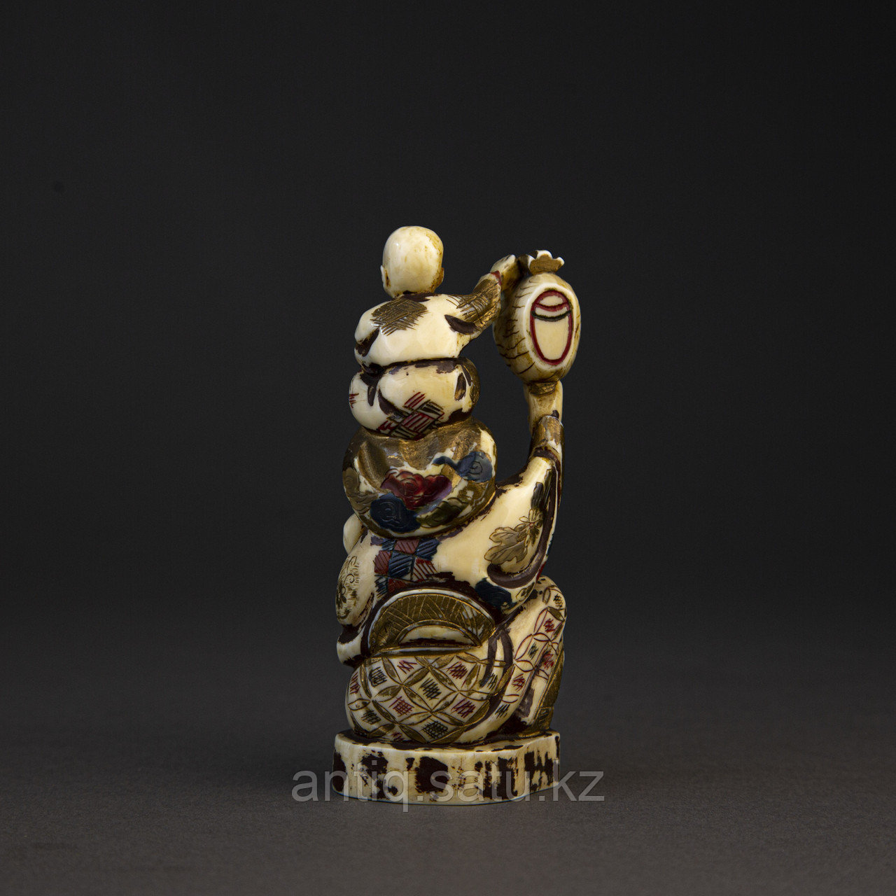 Окимоно «Дайкоку с карако». символ - удачи, счастье и процветания Япония, начало ХХ века Слоновая кость - фото 6 - id-p95581480