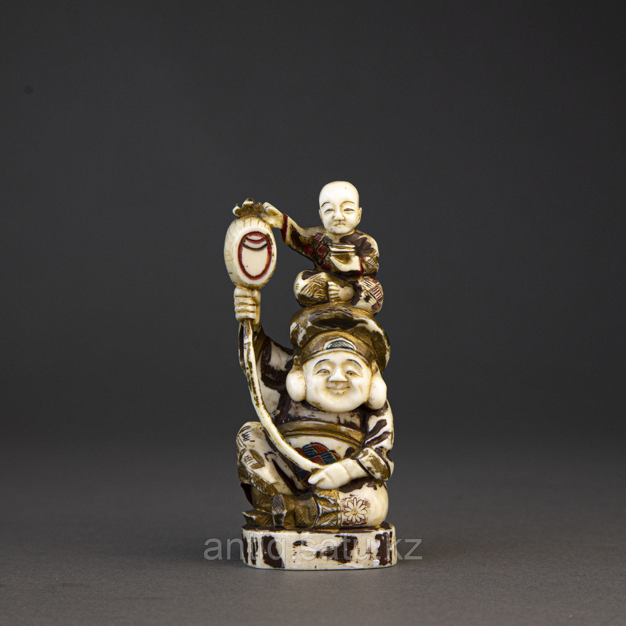 Окимоно «Дайкоку с карако». символ - удачи, счастье и процветания Япония, начало ХХ века Слоновая кость - фото 7 - id-p95581480