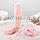 Банный- дорожный набор 5 предметов (футляр для зубной щетки, вехотка, мыльница, расческа, косметичка) Розовый, фото 2