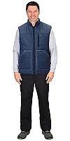 Жилет-ЕВРОПА" удлиненный (на подкладке флис) синий