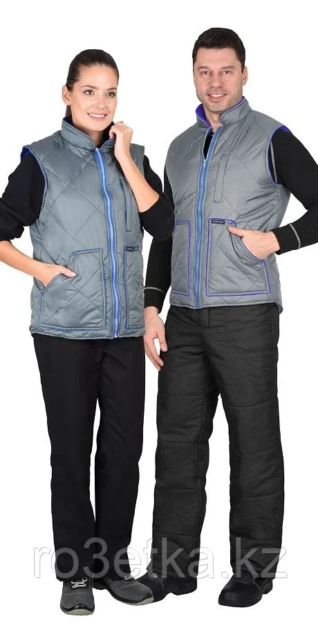 Жилет "СИРИУС-ЕВРОПА" удлиненный, (на подкладке флис) графит