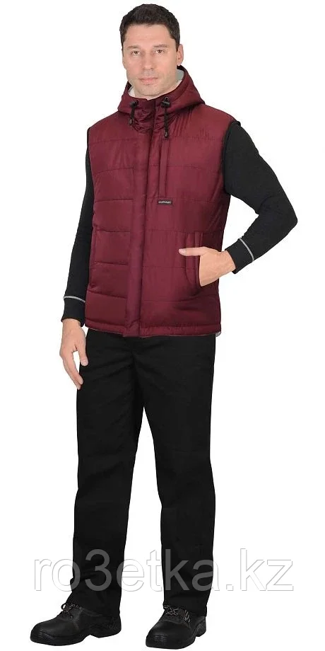 Жилет "-ЗОДИАК" бордовый (на подкладке флис)