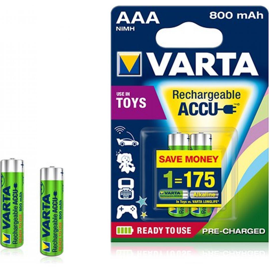 Аккумулятор Varta AAA 2X800 mAh штучно