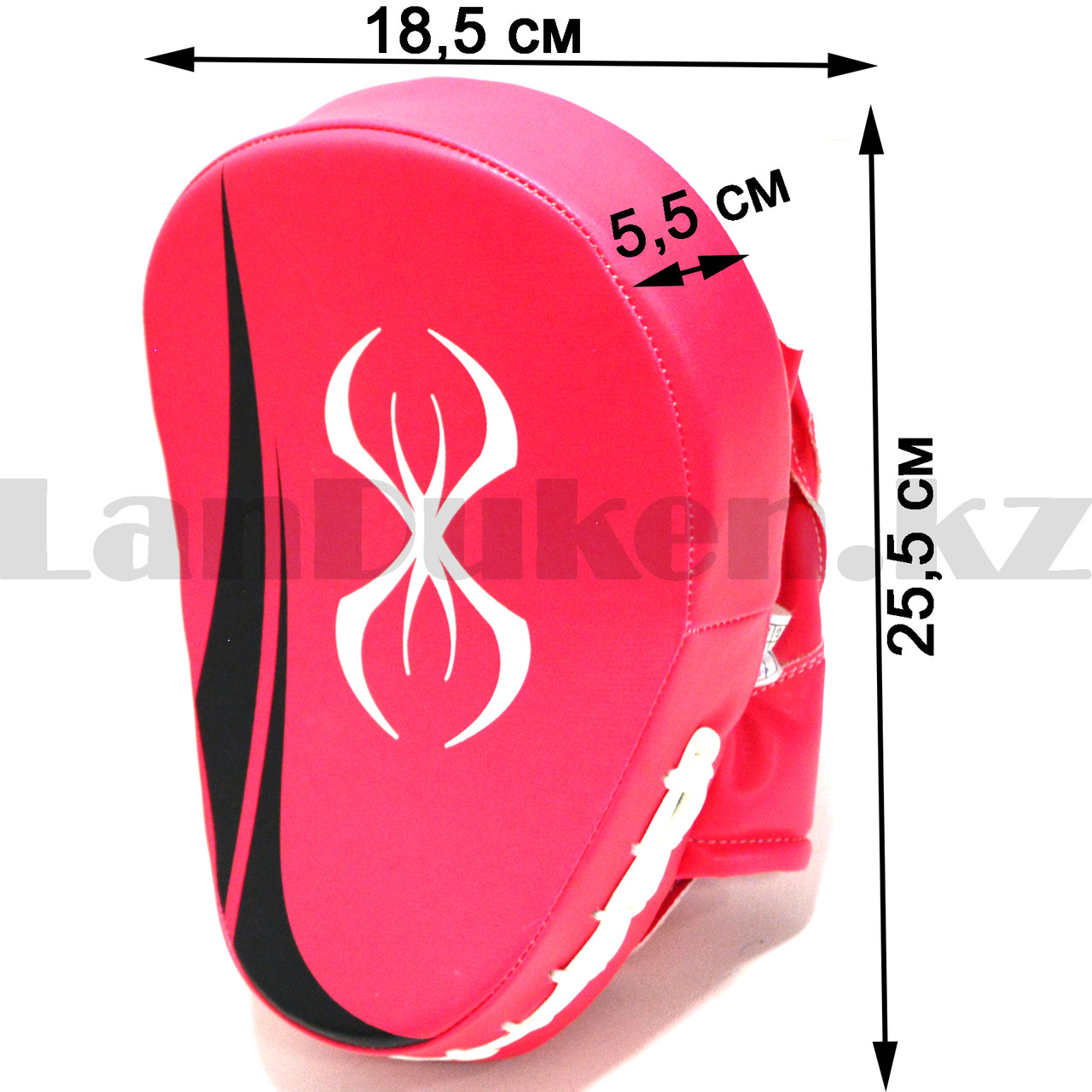 Лапа-перчатка для бокса вогнутая Sting розовая с белыми швами - фото 2 - id-p95587102