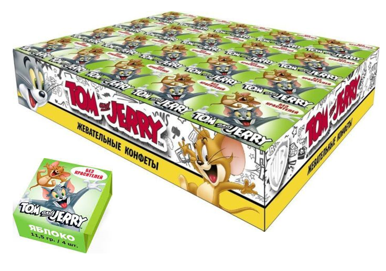 Жев.конфеты Tom&Jerry Яблоко 11,5 гр  (40 шт в упак)