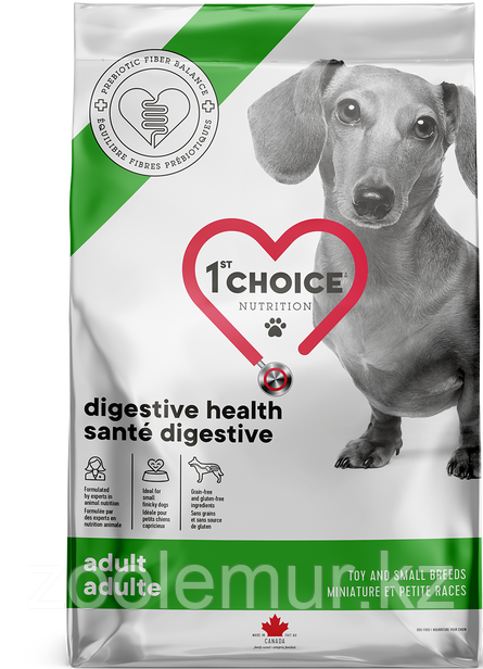 1st Choice DIGESTIVE HEALTH GF Чувствительное пищеварение (без зерна) для взрослых собак мини пород, 5кг, фото 1