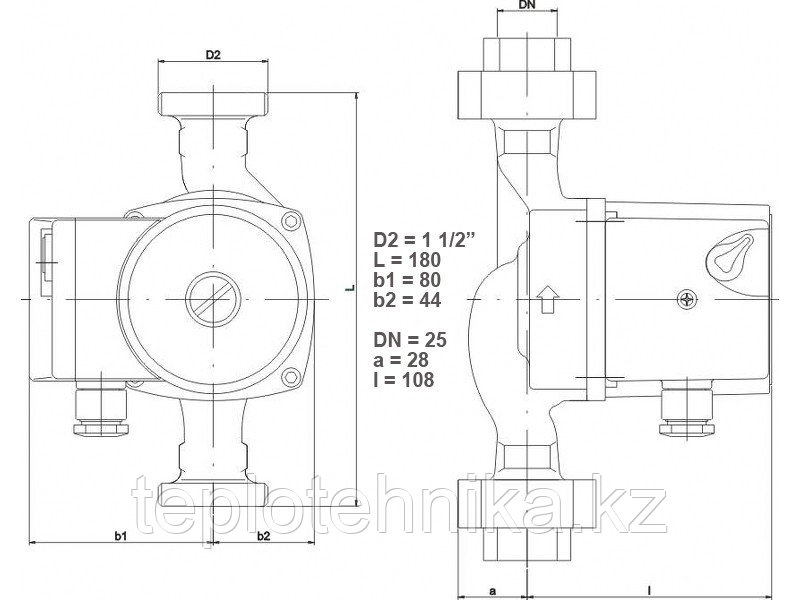 Насос циркуляционный IMP PUMPS GHN 25/40-180 - фото 3 - id-p68473576