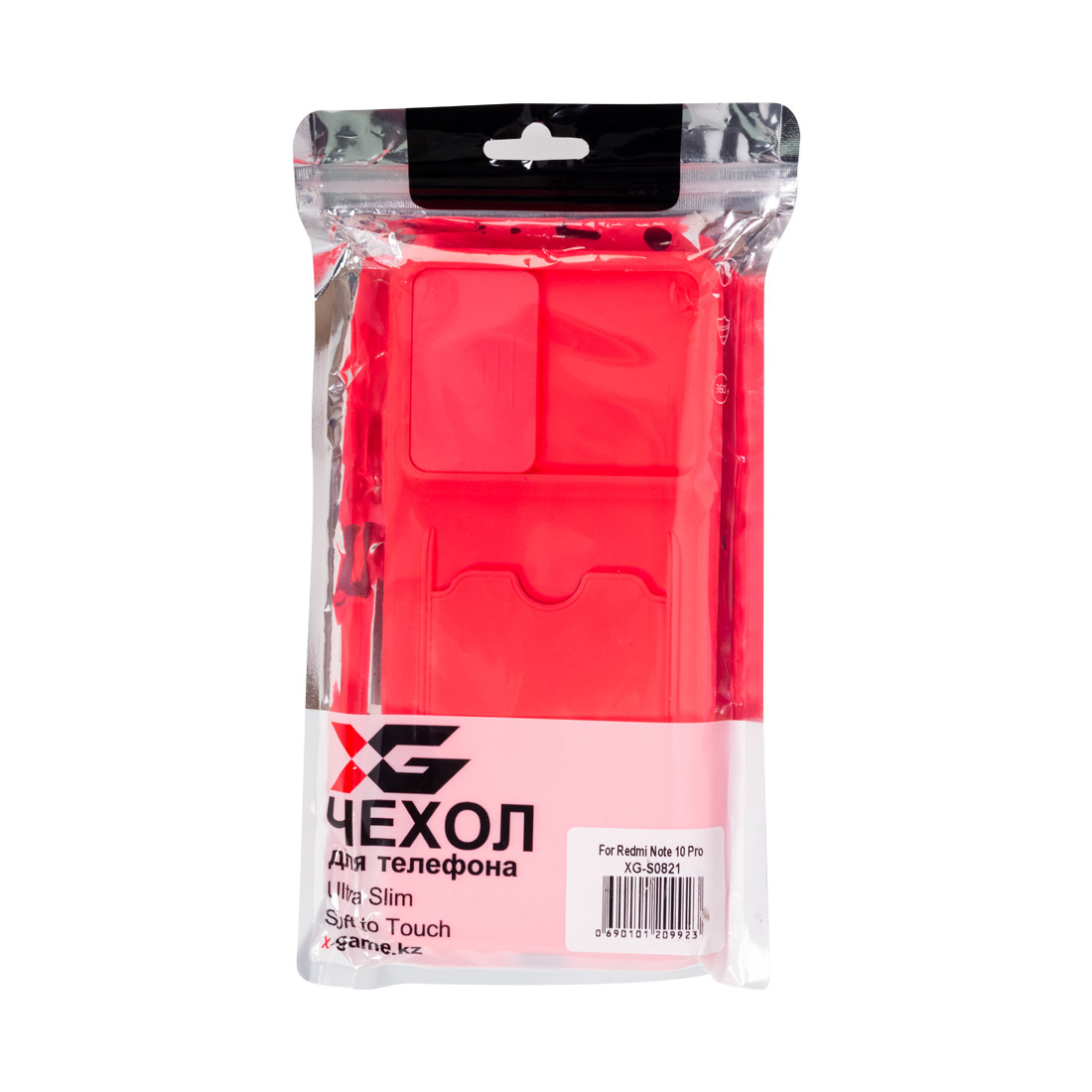 Чехол для телефона X-Game XG-S0821 для Redmi Note 10 Pro Розовый Card Holder - фото 3 - id-p95423580
