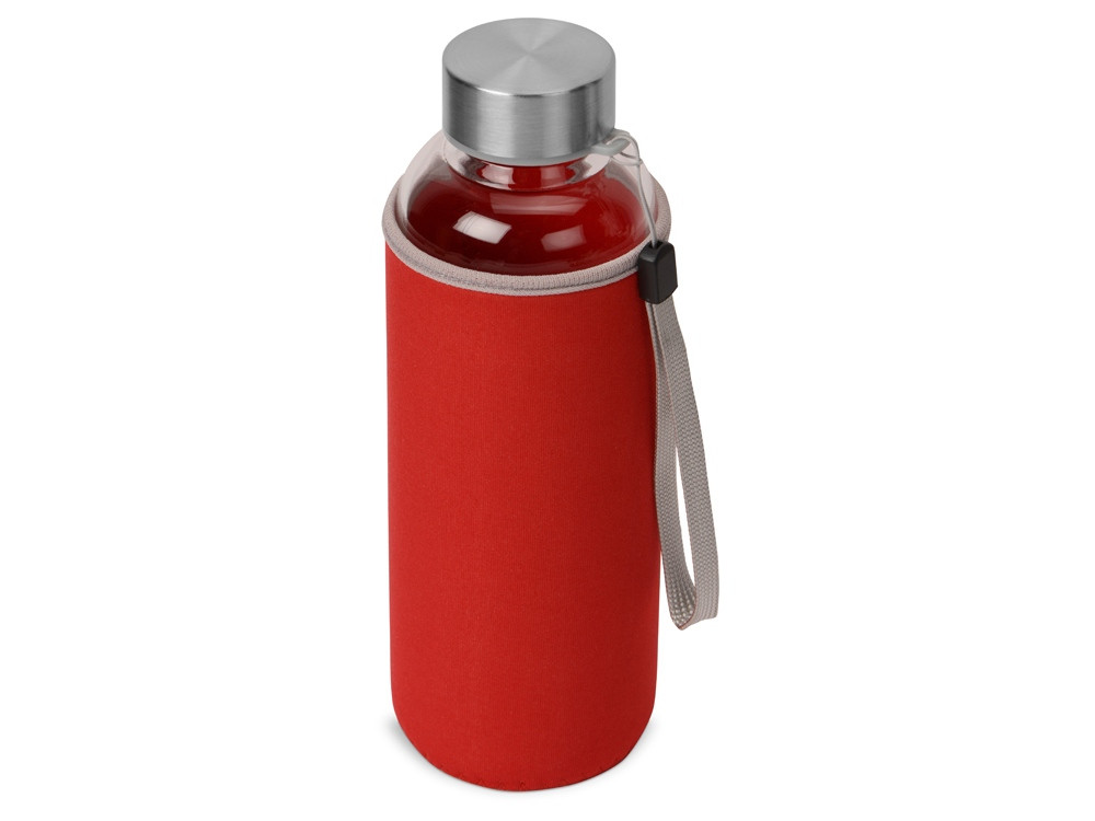 Бутылка для воды Pure c чехлом, 420 мл, красный - фото 1 - id-p95608017