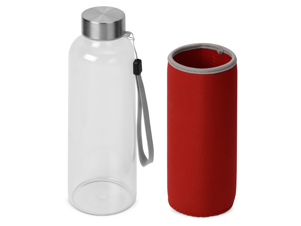 Бутылка для воды Pure c чехлом, 420 мл, красный - фото 3 - id-p95608017