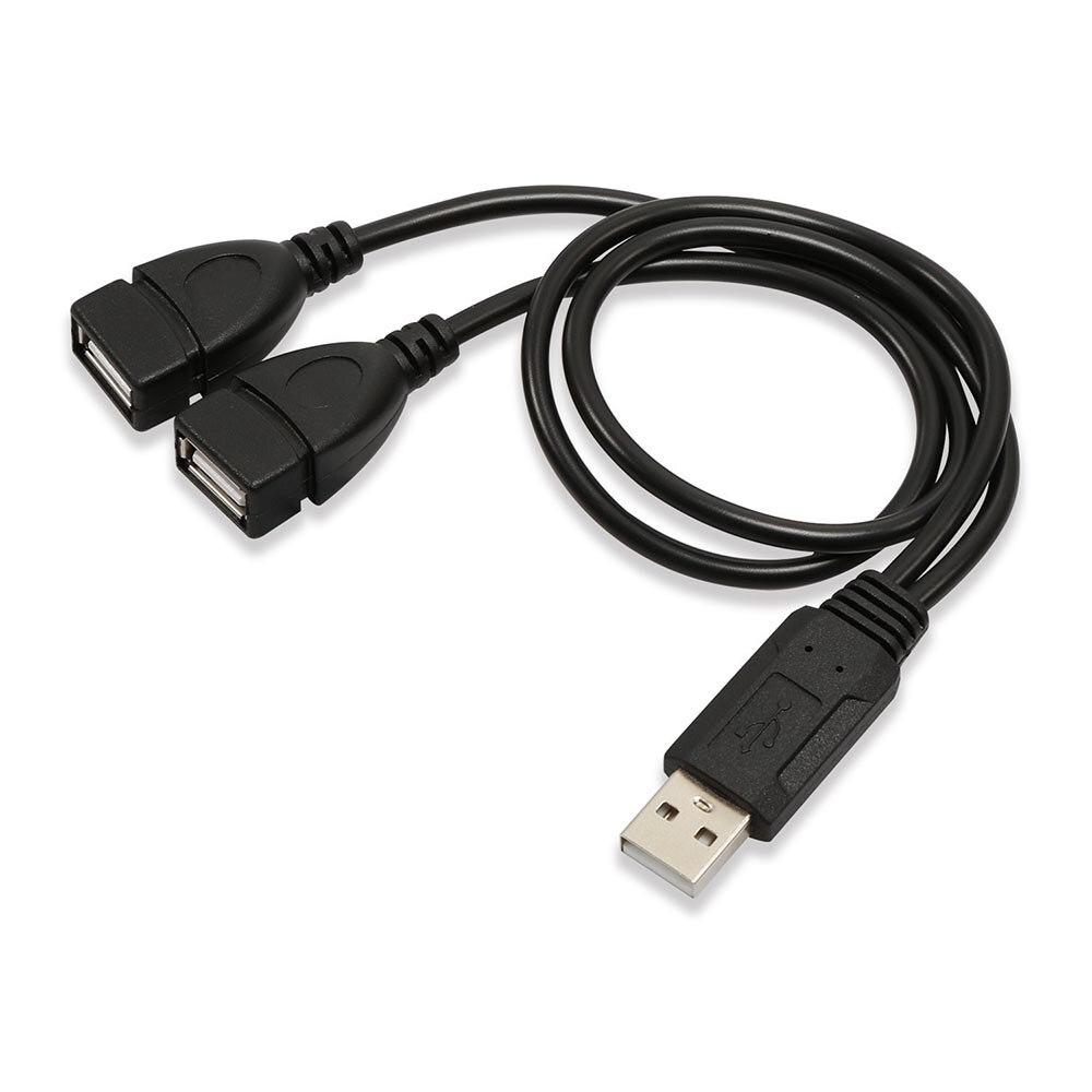 Кабель разветвитель USB 2,0папа-2хUSB 2,0мама 30см(1порт-передача .