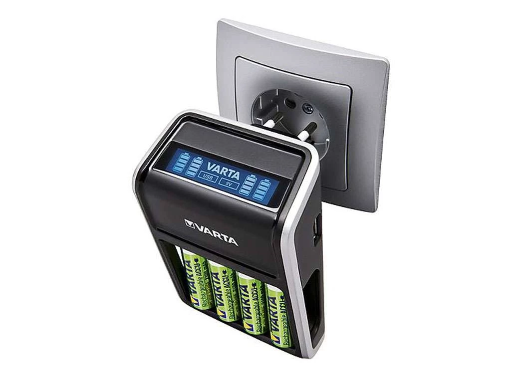 Зарядное устройство VARTA LCD Charger + 4 аккумулятора АА 2100 mAh