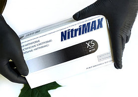 Перчатки NitriMax нитриловые, 50 пар черные , размер XS