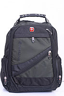 Городской рюкзак Swissgear 8810 чёрно-зелёный
