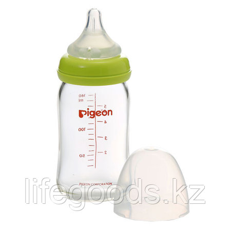 PIGEON 4902508 Бутылочка д/кормления Перистальтик Плюс с широким горлом 160 мл (стекло), фото 2