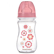 Canpol babies 250930099 Бутылочка PP EasyStart с широким горлышком антиколиковая, розовая,240 мл,3м+