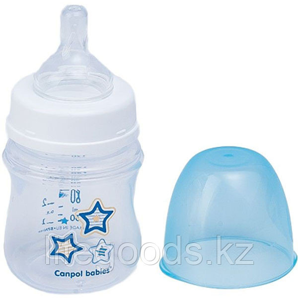 Canpol babies 250930095 Бутылочка PP EasyStart с широким горлышком антиколиковая,голубая, 120 мл,0+ - фото 1 - id-p95635688