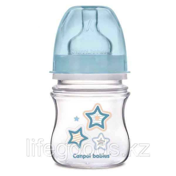 Canpol babies 250930095 Бутылочка PP EasyStart с широким горлышком антиколиковая,голубая, 120 мл,0+ - фото 2 - id-p95635688