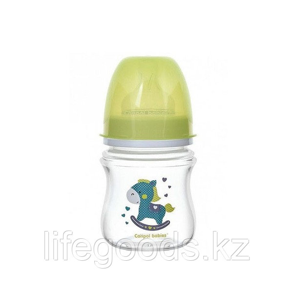 Canpol babies 250989198 Бутылочка PP EasyStart с шир. горлышком антикол, 120 мл, 0+ Toys, (зеленый) - фото 1 - id-p95635703