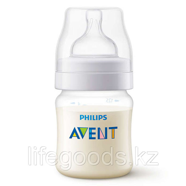 Philips Avent SCF560/17 Бутылочка для кормления 125 мл с соской с потоком для новорожденного, 1 шт