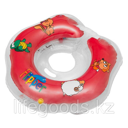 ROXY-KIDS FL001-R Надувной круг на шею для купания малышей Flipper,красный, фото 2