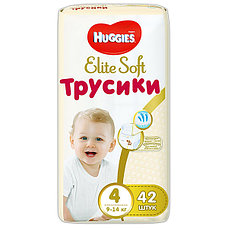 Huggies 9402720 Хаггис Трусики-подгузники ЭлитСофт (размер 4, 9-14кг), 42 шт., фото 2