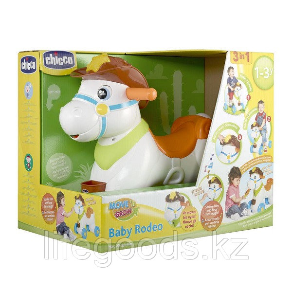 CHICCO TOYS 7907AR Каталка-качалка ChiccoЛошадка Baby Rodeo" 12м+ - фото 2 - id-p95635829